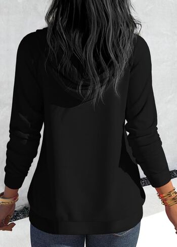 بلوفر نسائي بغطاء للرأس من Nimsruc، بأكمام طويلة، وبلوزات كاجوال كبيرة الحجم in Kuwait