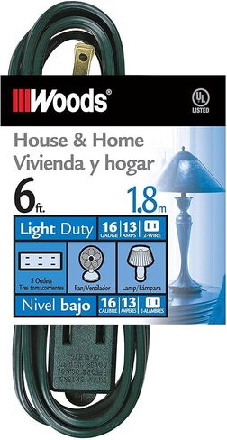 Woods 12600G Extension Cord, 6 Foot, Green in Saudi Arabia