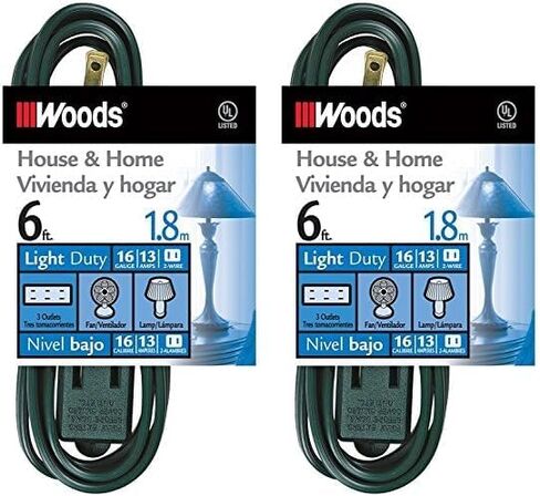 Woods 12600G Extension Cord, 6 Foot, Green in Saudi Arabia