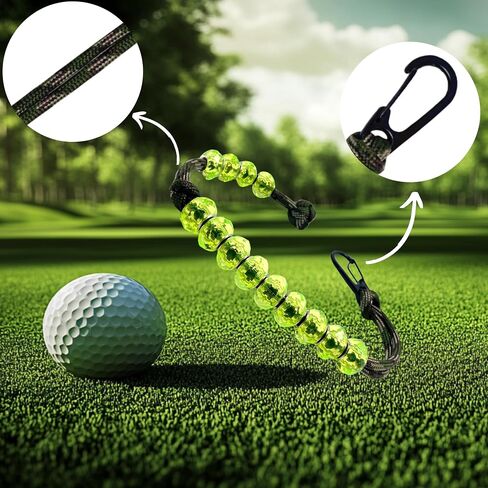 LAMIBEE Paracord Bead Ranger Counter, Durable 550 lbs Paracord String with 13 Beads, Easy Scorekeeping, Hand-Braided with Clip for Camping, Hiking, Swimming in Saudi Arabia