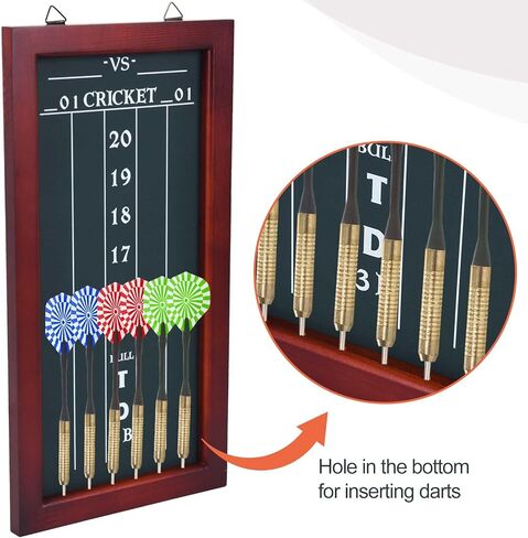 Dart Scoreboard, Chalk Dart Scoreboard for Dart Board Cricket & 01 Dart Games, Dart Board Scoreboard for Dart Scores (Excluding Chalk and Chalk) in Kuwait