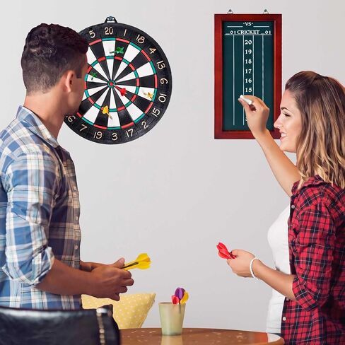 Dart Scoreboard, Chalk Dart Scoreboard for Dart Board Cricket & 01 Dart Games, Dart Board Scoreboard for Dart Scores (Excluding Chalk and Chalk) in Kuwait