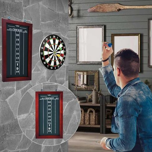 Dart Scoreboard, Chalk Dart Scoreboard for Dart Board Cricket & 01 Dart Games, Dart Board Scoreboard for Dart Scores (Excluding Chalk and Chalk) in Kuwait
