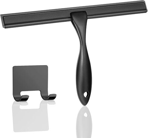 All-Purpose Handheld Squeegee for Shower Door, Stainless Steel Shower Door Squeegee with Hook, Glass Water Wiper for Mirrors Window Tile Wall Car, Bathroom Water Removal Tool (10-inches) in Saudi Arabia