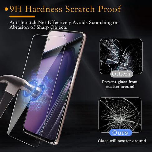 3 Pack Tempered Glass Screen Protector for Motorola Moto g stylus 5g 2024 + 3 Pack Camera Lens Protecto, Anti-Fingerprint, 9H Hardness, ScratchResistant, Easy to install, Case Friendly in Saudi Arabia