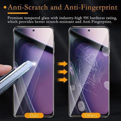 3 Pack Tempered Glass Screen Protector for Motorola Moto g stylus 5g 2024 + 3 Pack Camera Lens Protecto, Anti-Fingerprint, 9H Hardness, ScratchResistant, Easy to install, Case Friendly in Saudi Arabia