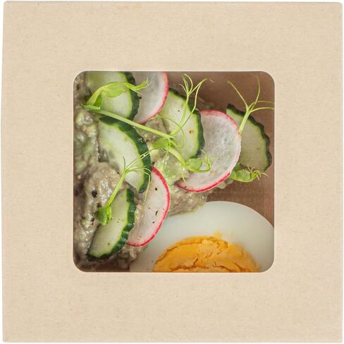 Restaurantware-Sustain 34 Ounce Sturdy Paper Take Out Boxes,200 Disposable Take Out Food Containers - With PLA lining,Paper Lid With Clear PLA Window,Bamboo Paper Containers,Compostable,Greaseproof in Saudi Arabia