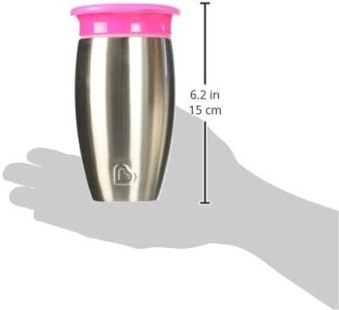 Munchkin® Miracle® 360 Toddler Sippy Cup, Spill Proof, 10 Ounce, Stainless Steel, Blue in Kuwait
