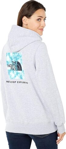 بلوفر بغطاء للرأس للنساء من THE NORTH FACE (مقاس قياسي وحجم كبير)، TNF رمادي فاتح منقط/أزرق ترانستاركتيكا، مقاس كبير in Saudi Arabia
