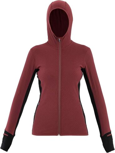 Icebreaker Women's Descender Ls Zip Hood in Saudi Arabia