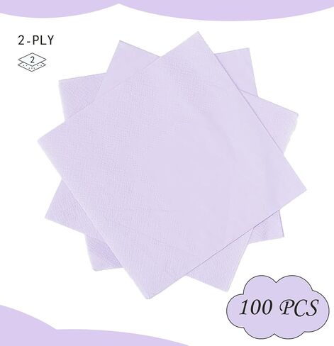 100 pcs 2-Ply Light Blue Napkins Folded 5 x 5 inch Disposable Cocktail Napkins Paper Napkins for Dinner Wedding Party Baby Blue Beverage Napkins in Saudi Arabia