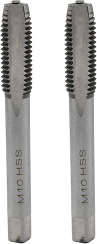 VIKKSAER M10 x 1.5mm Metric Machine Thread Tap 2PCs, H2 High Speed Steel Straight Flutes Screw, Tapping Threading Machinist Repair DIY Tools in Saudi Arabia