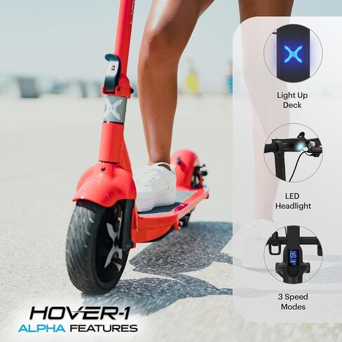 Hover-1 Alpha Foldable Electric Scooter with 450W Brushless Motor, 18 mph Max Speed, 10" Air-Filled Tires and 12 Mile Range in Saudi Arabia