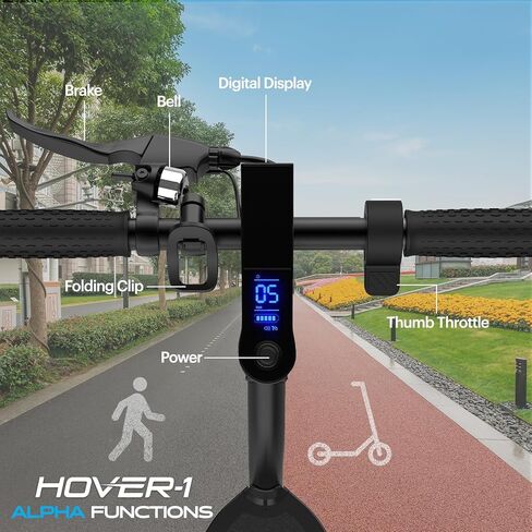 Hover-1 Alpha Foldable Electric Scooter with 450W Brushless Motor, 18 mph Max Speed, 10" Air-Filled Tires and 12 Mile Range in Saudi Arabia