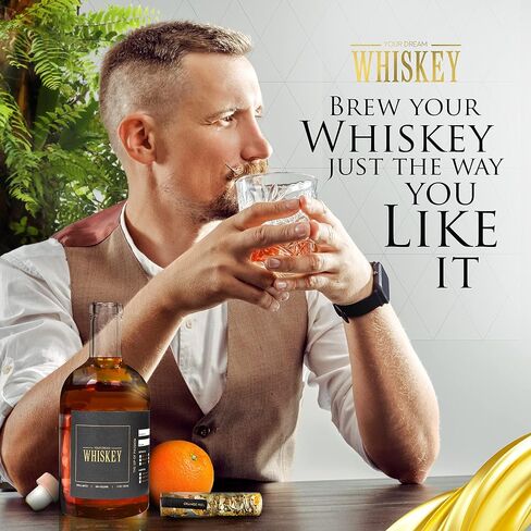 Whiskey Gifts for Men - Whiskey Making Kit - Whiskey Infusion Kit Gift Sets Men with Bottles, Wood Chips, Botanicals, Whiskey Stones - Whiskey Set Gifts for Men - Bourbon Kit Mens Gift Set in Saudi Arabia