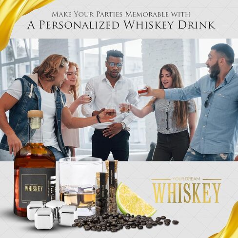 Whiskey Gifts for Men - Whiskey Making Kit - Whiskey Infusion Kit Gift Sets Men with Bottles, Wood Chips, Botanicals, Whiskey Stones - Whiskey Set Gifts for Men - Bourbon Kit Mens Gift Set in Saudi Arabia