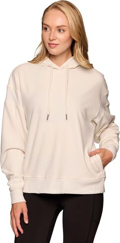 RBX Women's Waffle Knit Hoodie in Regular and Plus Sizes, Midweight Long Sleeve Thermal Relaxed Fit Sweatshirt with Pockets in Saudi Arabia