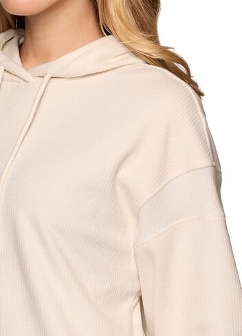 RBX Women's Waffle Knit Hoodie in Regular and Plus Sizes, Midweight Long Sleeve Thermal Relaxed Fit Sweatshirt with Pockets in Saudi Arabia