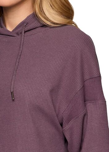 RBX Women's Waffle Knit Hoodie in Regular and Plus Sizes, Midweight Long Sleeve Thermal Relaxed Fit Sweatshirt with Pockets in Saudi Arabia