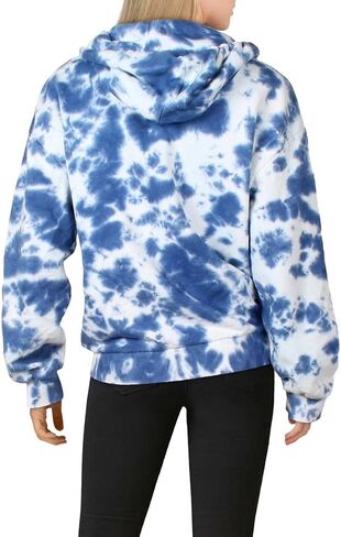 Womens Cotton Tie-Dye Hoodie Blue M in Saudi Arabia