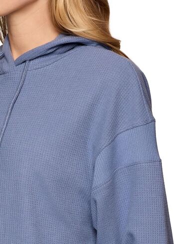 RBX Women's Waffle Knit Hoodie in Regular and Plus Sizes, Midweight Long Sleeve Thermal Relaxed Fit Sweatshirt with Pockets in Kuwait
