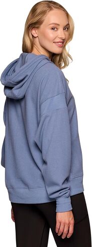 RBX Women's Waffle Knit Hoodie in Regular and Plus Sizes, Midweight Long Sleeve Thermal Relaxed Fit Sweatshirt with Pockets in Kuwait