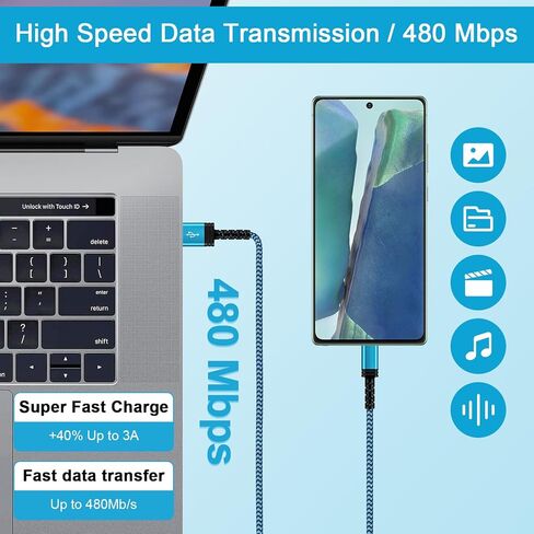 10FT Motorola USB C Cable Fast Charging for Moto Razr 50 Ultra 2024,Moto Edge 50 Pro Ultra,Moto G Stylus/Play/Power 2024/Moto G 5G,USB A to USB Type C Android Phone Car Cord for Google Pixel 9Pro XL/8 in Saudi Arabia