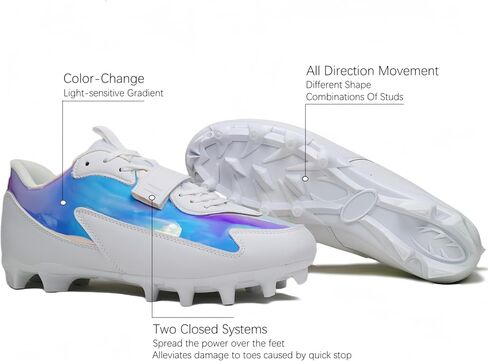 Glitter Flag Football Cleats,Men,Women，Girl，Large Size,Change Color in Saudi Arabia