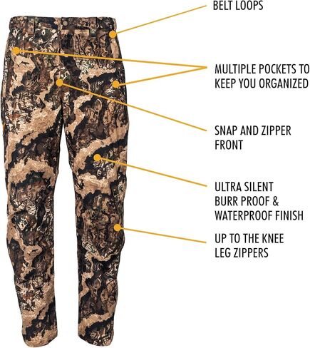 سراويل صيد مموهة للرجال من HOT SHOT، ملابس صيد مموهة مقاومة للماء معزولة طوال اليوم للطقس البارد in Kuwait
