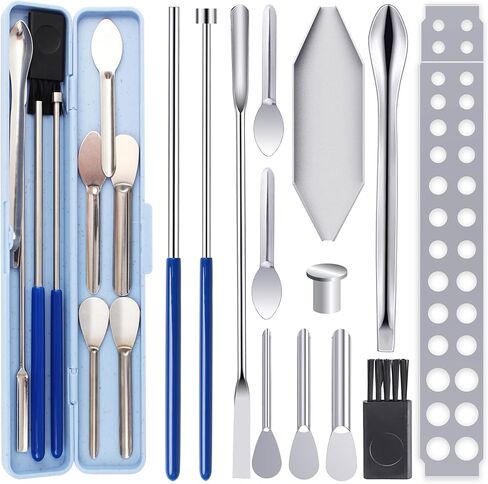 Versatile Lab Tools kit - Home & Labs Supplies with Empty Funnel Tray and Spoon Scoops Spatula Tamper Quickly Maker All Size 000 00 0 1 2 3 4 5 in Kuwait