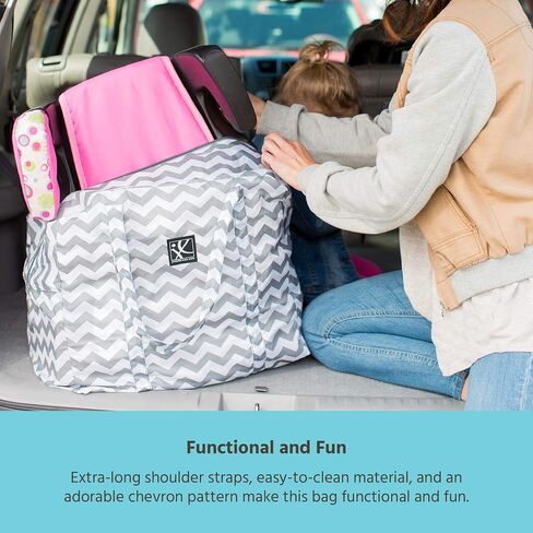 J.L. Childress Spinner Wheelie Deluxe Car Seat Travel Bag - Car Seat Carrier with 360 Degree Wheels - Smooth Rolling, Water Resistant - Universal Car Seat Gate Check Bag for Airport, Black in Saudi Arabia