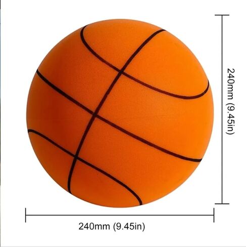 New Official Silent Basketball,Size 7 (29.5"),Grooved Airless Foam Basketball for Quiet Indoor Training,Silent Bouncing Basketball in Saudi Arabia
