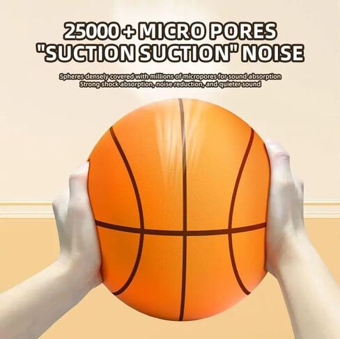 New Official Silent Basketball,Size 7 (29.5"),Grooved Airless Foam Basketball for Quiet Indoor Training,Silent Bouncing Basketball in Saudi Arabia