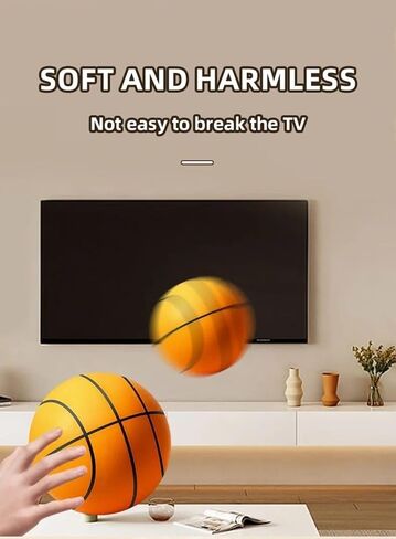 New Official Silent Basketball,Size 7 (29.5"),Grooved Airless Foam Basketball for Quiet Indoor Training,Silent Bouncing Basketball in Saudi Arabia