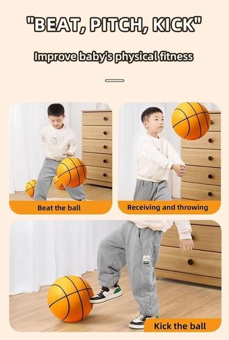 New Official Silent Basketball,Size 7 (29.5"),Grooved Airless Foam Basketball for Quiet Indoor Training,Silent Bouncing Basketball in Saudi Arabia