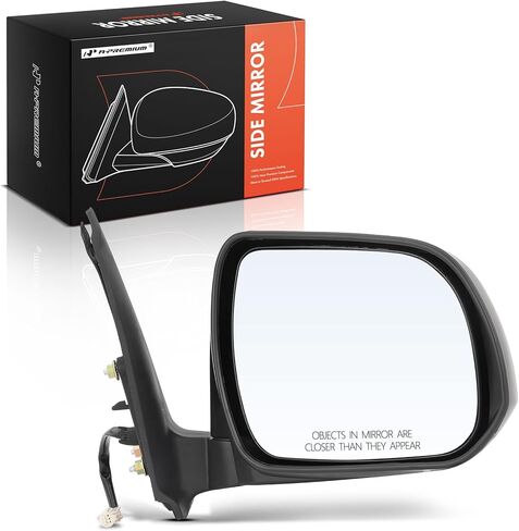 A-Premium Passenger Side Power Door Mirror - Compatible with Toyota Tacoma 2012 2013 2014 2015 - Non-Heated Manual Folding Black Outside Rear View Mirror - Replace# 8791004201 in Saudi Arabia
