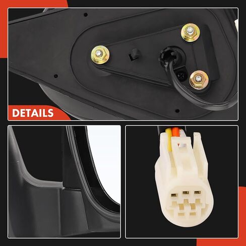 A-Premium Passenger Side Power Door Mirror - Compatible with Toyota Tacoma 2012 2013 2014 2015 - Non-Heated Manual Folding Black Outside Rear View Mirror - Replace# 8791004201 in Saudi Arabia