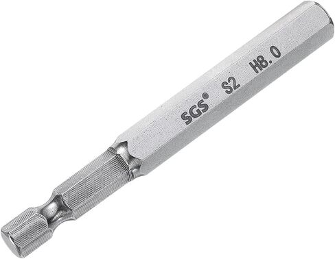 HARFINGTON 5mm Hex Head Wrench Drill Bit, 1/4" Hex Shank, 50mm Long, Magnetic S2 Steel, Industrial Grade, Hexagon Flat Tip Drill Bits for Screws in Saudi Arabia