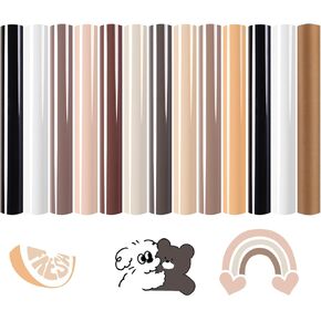HTVRONT Pastel Heat Transfer Vinyl Boho Color - 13 Pack Pastel HTV Vinyl Sheet 12 Assorted Colors Iron on Vinyl for Cricut & Cameo - Easy to Cut & Weed for Heat Vinyl Design