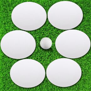 6 Pcs Golf Putt Target Holes Golf Target Circles Putting Green Golf Accessories for Golfers Putting Practice Indoors Outdoors Golf Aid