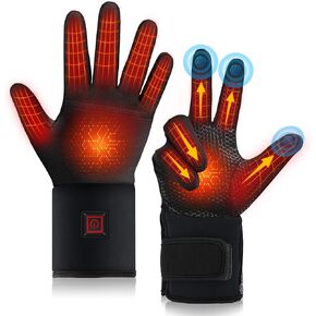 Heated Gloves for Men Women Rechargeable, Electric Heated Warm Winter Gloves for Motorcycle Skiing Bike Hunting Camping - Gloves for Cold Weather