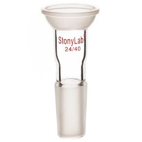 stonylab Glass Adapter with Ball Socket, Borosilicate Glass Connecting Adapter with 35/20 Top Spherical Joint and 24/40 Bottom Inner Joint for Laboratory Lab Supply