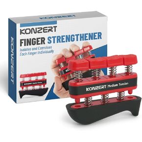 Finger Strengthener - Grip Strength Trainer, Forearm & Hand Gripper Exerciser, Strengthening Grip for Therapy, Guitar Handgrip, Wrist Strengtheners