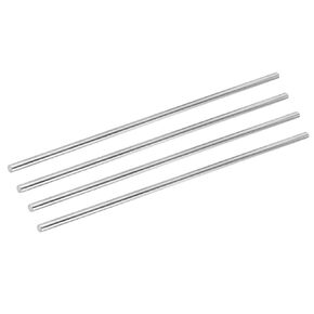 MECCANIXITY 304 Stainless Steel Round Rods, 9.5mm x 450mm Solid Shaft Rods for DIY Craft Model Car Helicopter Airplane, Pack of 4