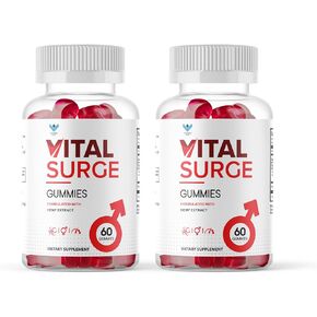(2 Pack) Vital Surge Gummies, Vital Vita Surge Advanced Extra Strength Formula Gummy Mens Detox Vitamin Supplement - Vitalsurge Gomitas Vita-Surge All Natural Ingredients Gummys (120 Gummies)