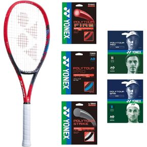 Yonex VCore 100L 7th Gen Tennis Racquet (Scarlet) - Strung with Your Choice of 125-Gauge String