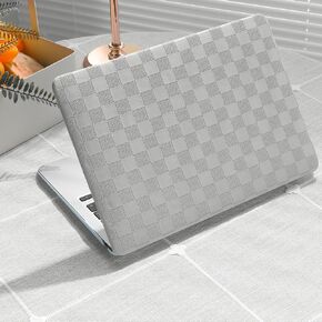iLeadon for MacBook Air 13 inch Case 2022 2021 2020-2018 Release Model A2337 M1/A2179/A1932, Matte Plastic Hard Shell Case with Keyboard Cover Screen Protector, White Plaid