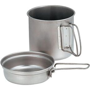 Snow Peak Trek Japanese Titanium Pot, Ultralight and Compact for Backpacking and Camping, Made in Japan, Lifetime Product Guarantee
