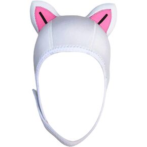 Cat Ears Scuba Dive Hood Surfing Hood 3mm Neoprene to Keep Warm with Chin Strap Swimming Cap Surfing Cap for Girls Women Snorkeling Winter