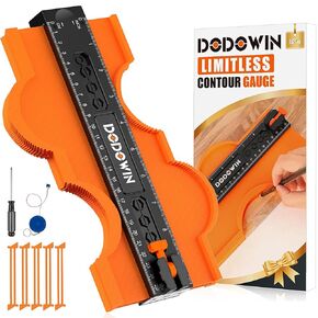 DODOWIN Christmas Gifts, Contour Gauge Unlimited Connection Profile Tool 20 inch, Super Gauge Shape Outline Tool, Gift for Men Dad Him Husband Stocking Stuffers, Welding Floor Woodworking Tool Tracing